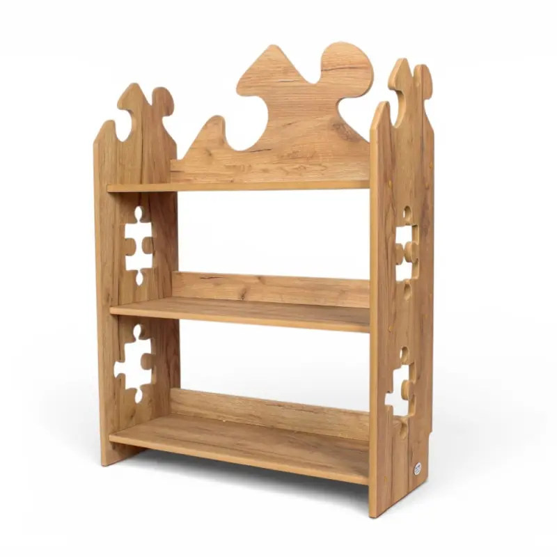 Regał dziecięcy Puzzle Montessori – biblioteczka na książki i zabawki TS-510 dębowy
