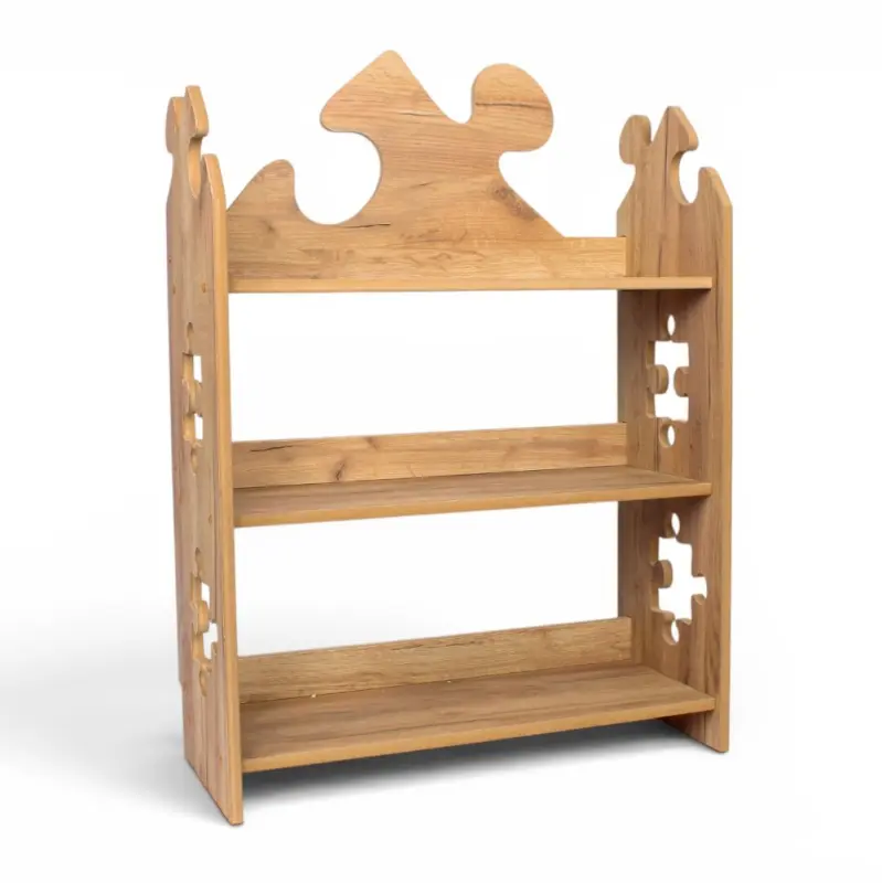 Regał dziecięcy Puzzle Montessori – biblioteczka na książki i zabawki TS-510 dębowy