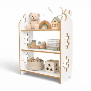 Regał dziecięcy Puzzle Montessori – biblioteczka na książki i zabawki TS-510 biały