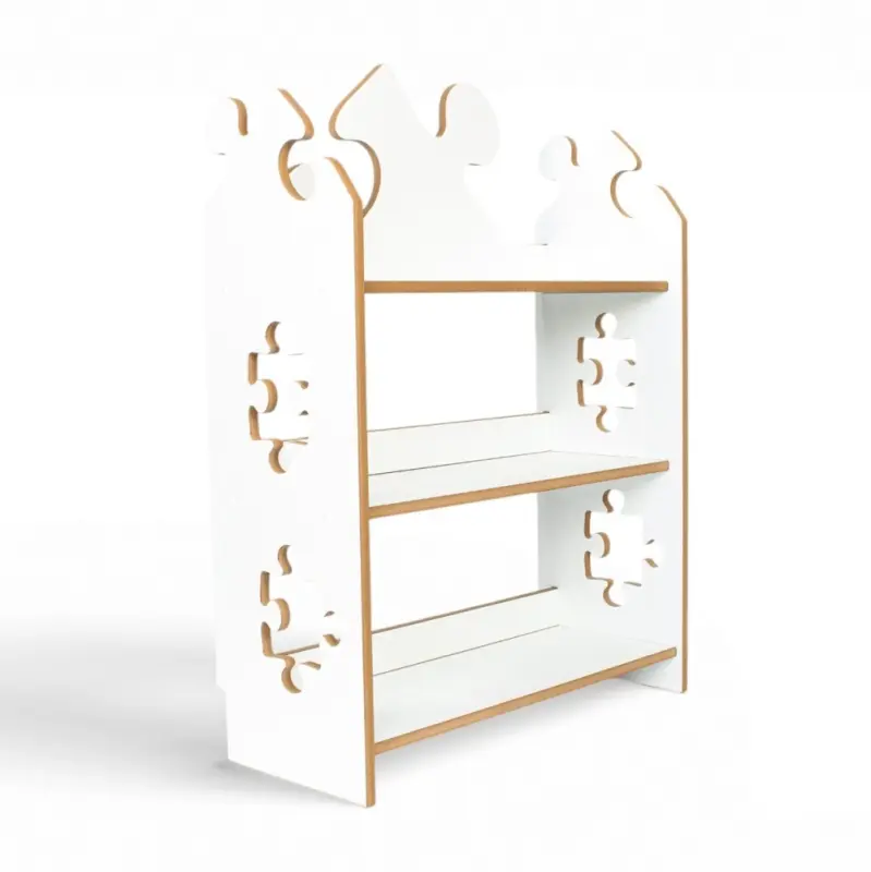 Regał dziecięcy Puzzle Montessori – biblioteczka na książki i zabawki TS-510 biały