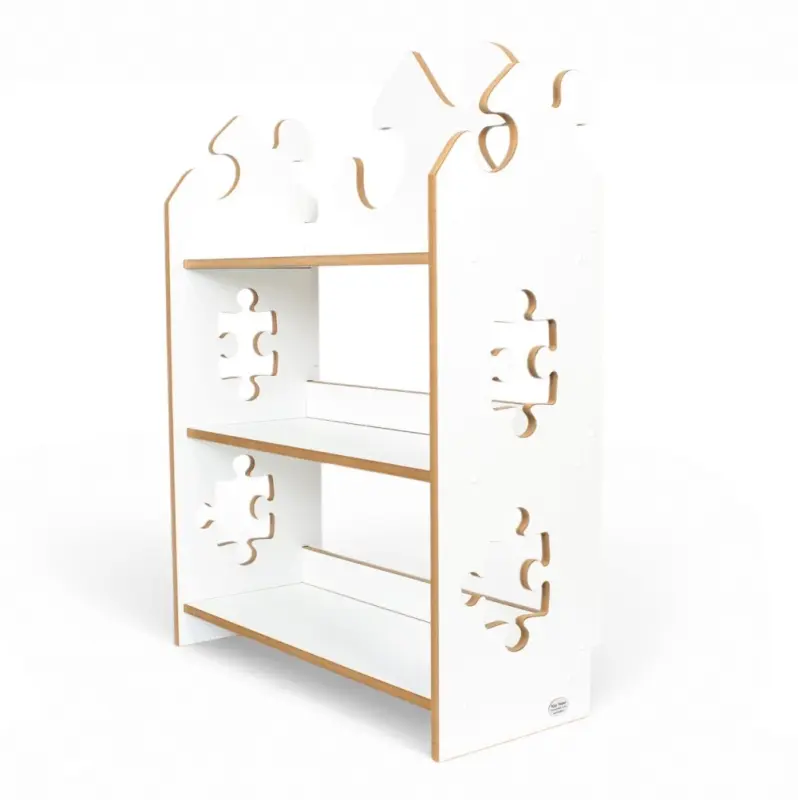 Regał dziecięcy Puzzle Montessori – biblioteczka na książki i zabawki TS-510 biały
