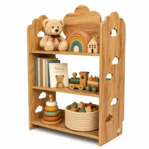 Regał dziecięcy Chmurka – biblioteczka Montessori na książki i zabawki TS-530 dębowy