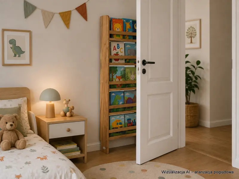 Regał dziecięcy na książki Montessori 140 × 60 cm - 5 półek BSH-65 dębowy