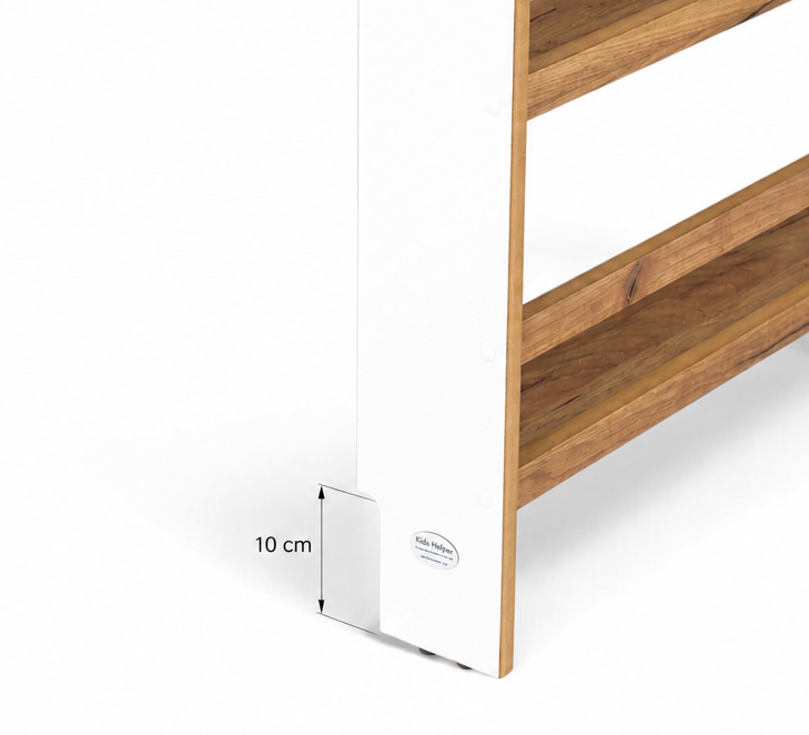 Regał dziecięcy na książki Montessori 140 × 60 cm - 5 półek BSH-65 biało-dębowy