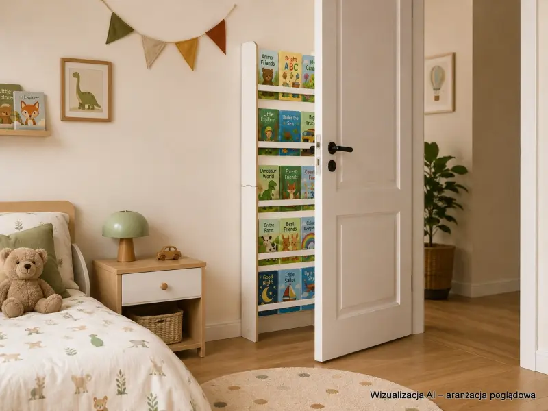 Regał dziecięcy na książki Montessori 140 × 60 cm - 5 półek BSH-65 biały