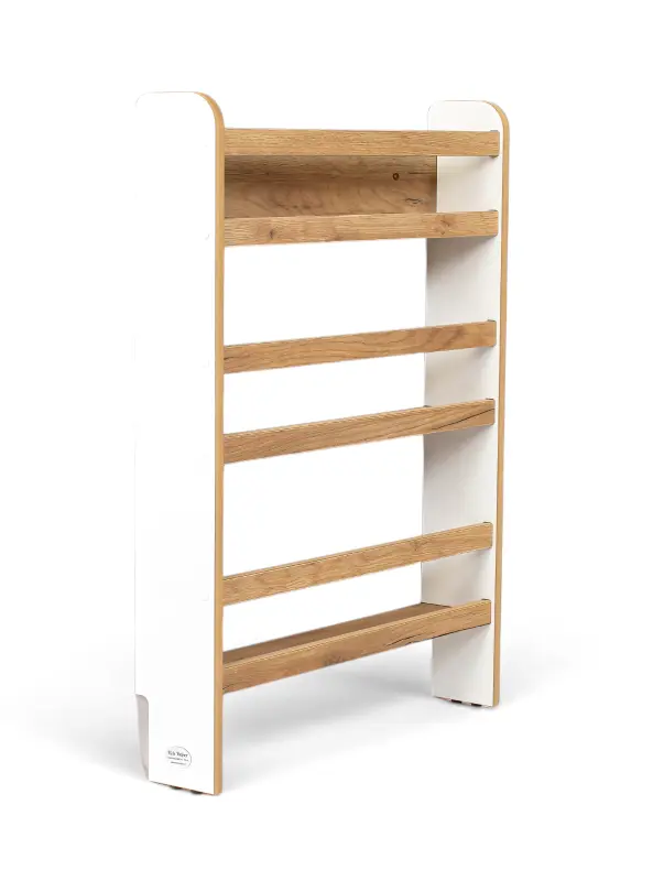 Regał dziecięcy na książki Montessori 80 × 60 cm - 3 półki BSH-63 biało-dębowy