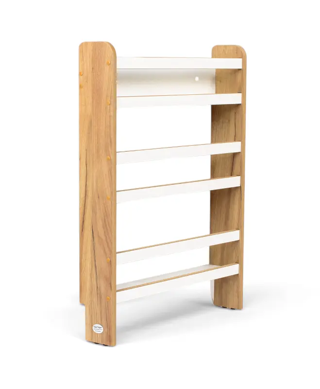 Regał dziecięcy na książki Montessori 80 × 60 cm - 3 półki BSH-63 dębowo-biały