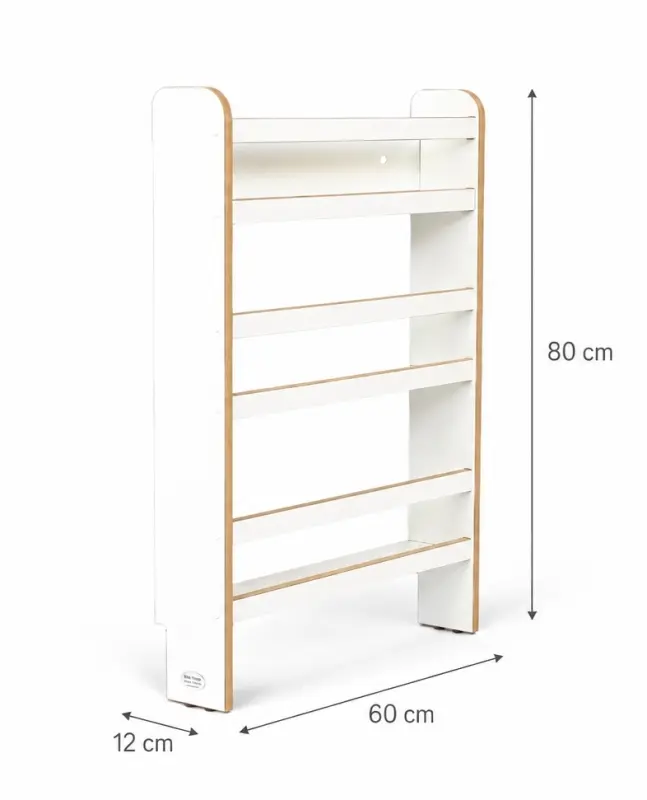 Regał dziecięcy na książki Montessori 80 × 60 cm - 3 półki BSH-63 biały