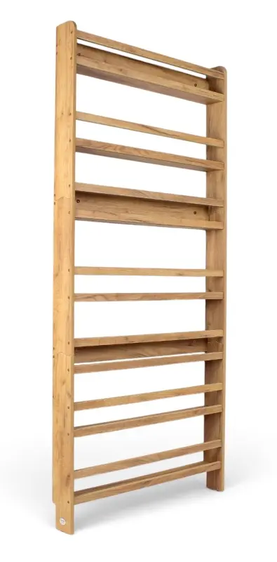 Regał dziecięcy na książki Biblioteczka Montessori 200 × 90 cm - 7 półek BSH-97 dębowy