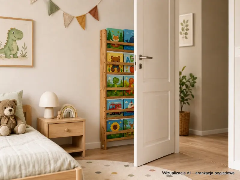 Regał dziecięcy na książki Biblioteczka Montessori 140 × 90 cm - 5 półek BSH-95 dębowy