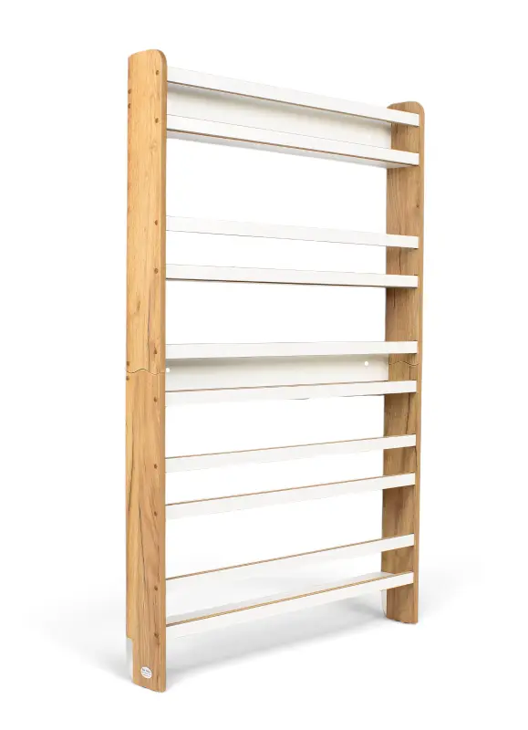 Regał dziecięcy na książki Biblioteczka Montessori 140 × 90 cm - 5 półek BSH-95 dębowo-biały