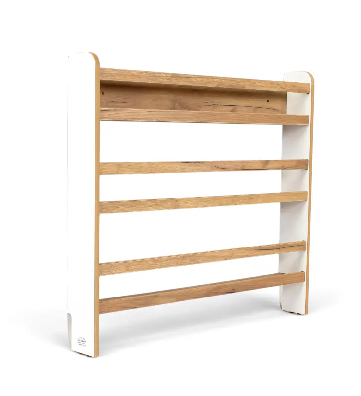 Regał dziecięcy na książki Biblioteczka Montessori 80 × 90 cm - 3 półki BSH-93 biało-dębowy