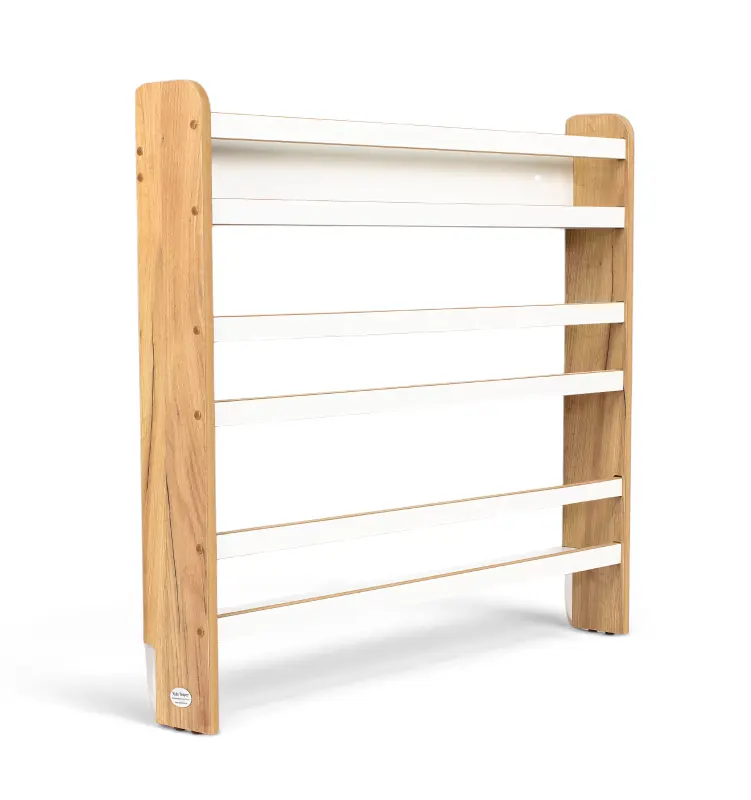 Regał dziecięcy na książki Biblioteczka Montessori 80 × 90 cm - 3 półki BSH-93 dębowo-biały