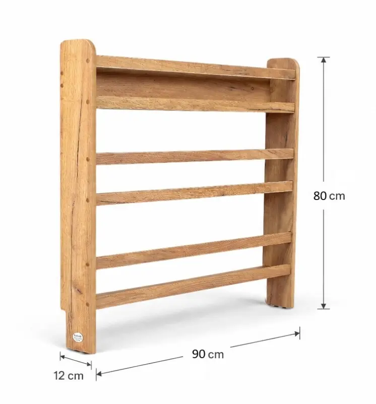 Regał dziecięcy na książki Biblioteczka Montessori 80 × 90 cm - 3 półki BSH-93 dębowy