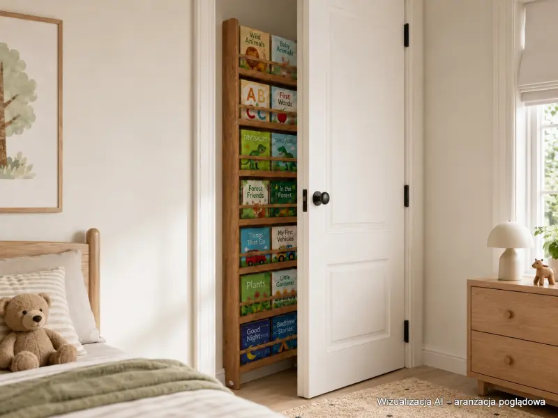 Regał dziecięcy na książki Biblioteczka Montessori Puzzle 200 × 60 cm - 7 półek BSH-PZ-67 dębowy