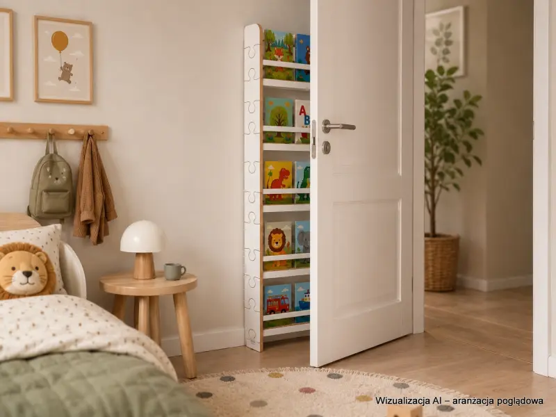 Regał dziecięcy na książki Biblioteczka Montessori 140 × 60 cm - 5 półek BSH-PZ-65 biały