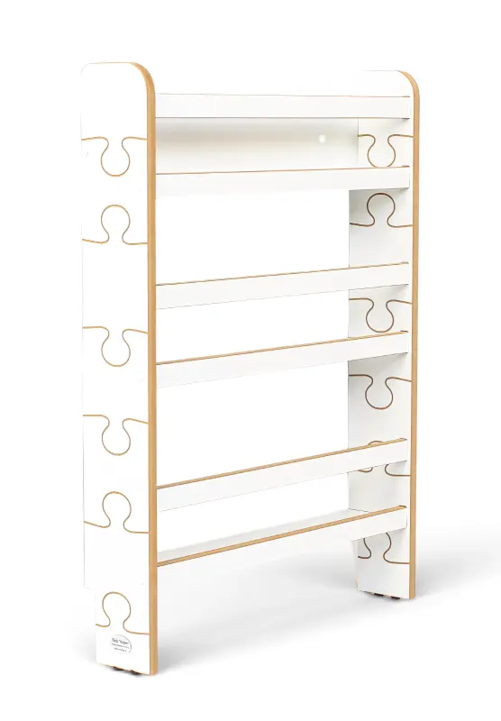 Regał dziecięcy na książki Biblioteczka Montessori Puzzle 80 × 60 cm - 3 półki BSH-PZ-63 biały