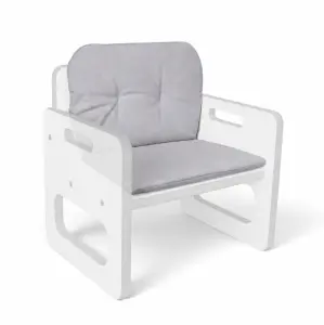 Miękka poduszka do krzesełka TB-330 welurowa szara 