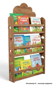 Biblioteczka wisząca – regał na książki dla dzieci Chmurka HBC-530 dębowy