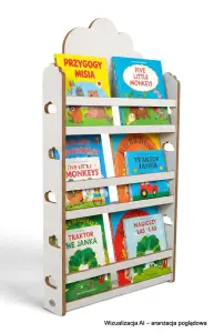 Biblioteczka wisząca – regał na książki dla dzieci Chmurka HBC-530 biały